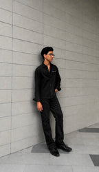 Dripverse Long Sleeve Shirt- Black