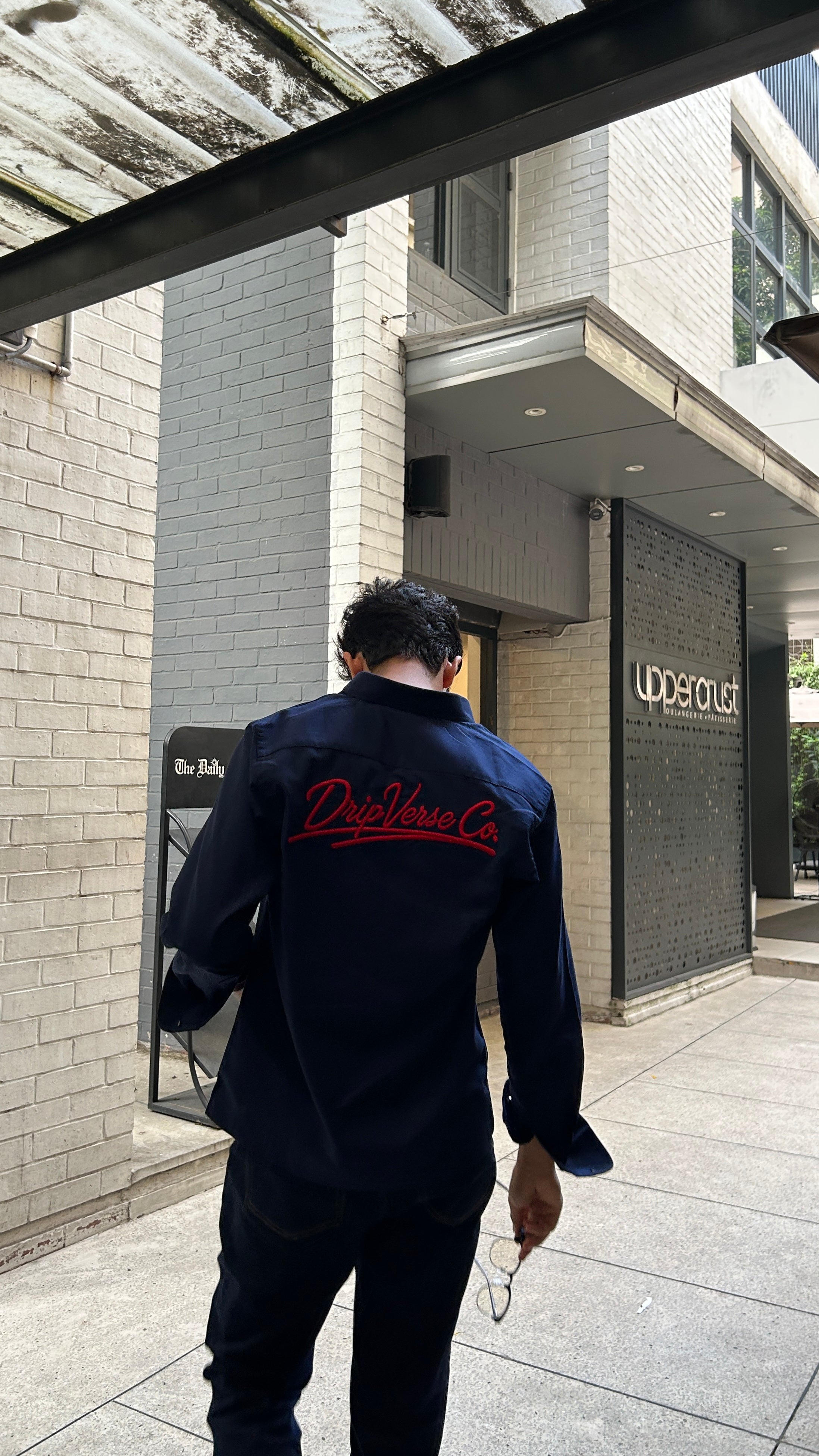 Dripverse Long Sleeve Shirt- Navy