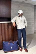 Round Pocket Linen Shirt