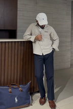 Round Pocket Linen Shirt