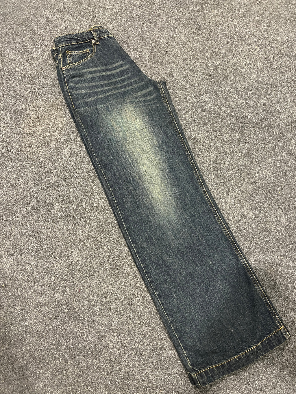 Straight Fit Baggy Pant -Faded Black