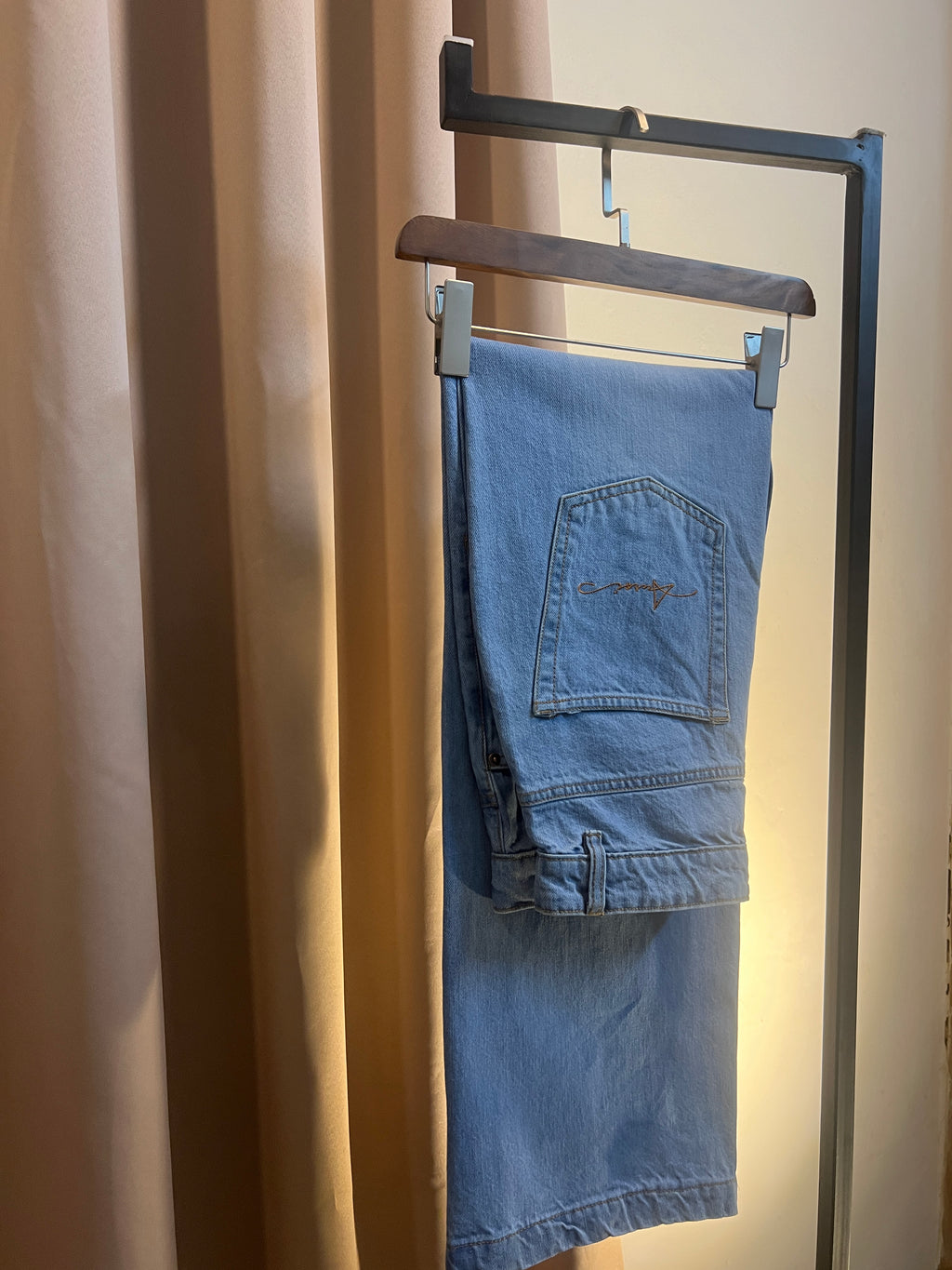 Straight Fit Baggy Pant-Sky Blue
