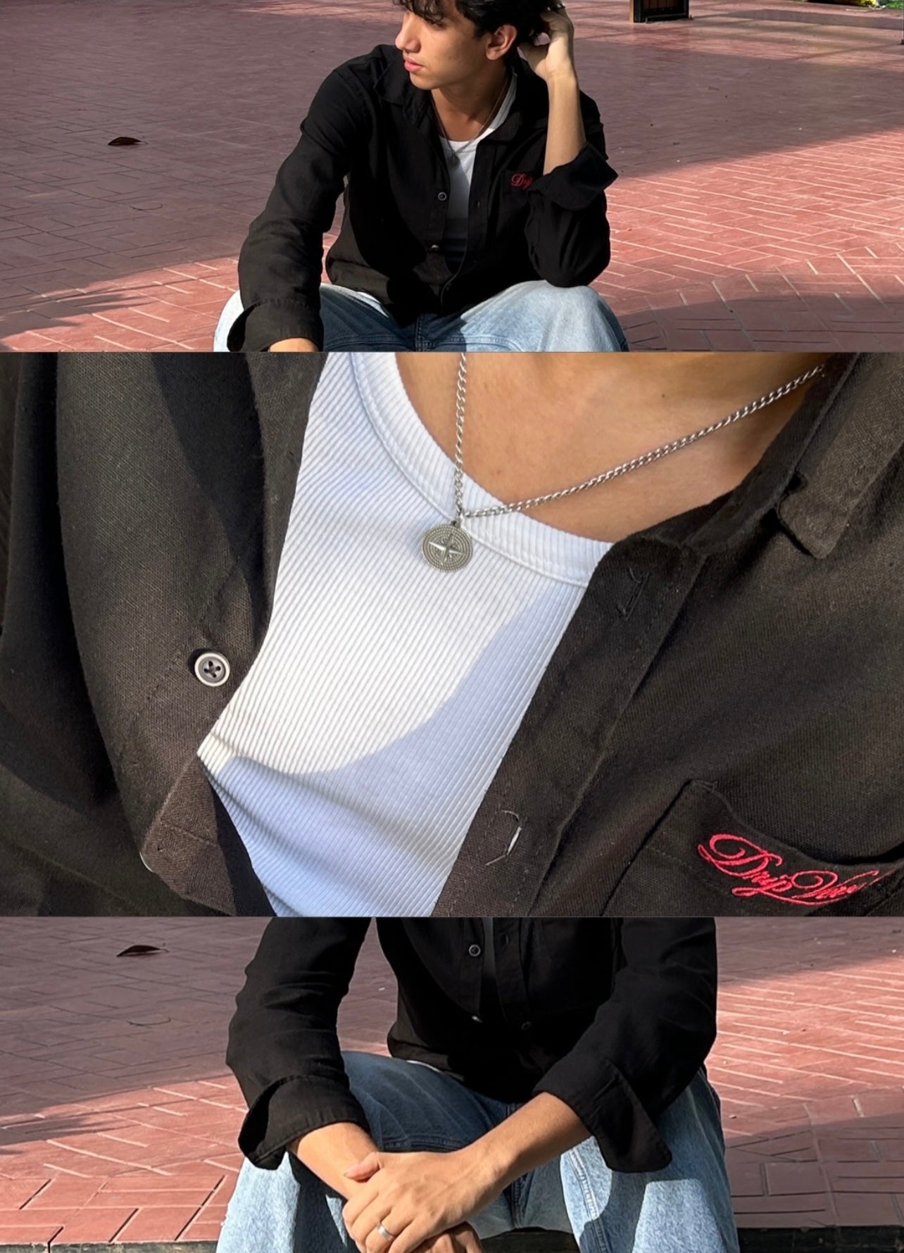 Round Pocket Linen Shirt