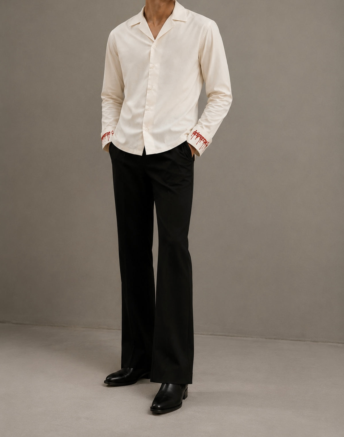 Hand Crafted Full Sleeve Shirt (Cream)