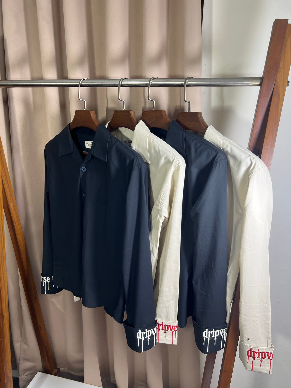 Hand Crafted Full Sleeve Shirt (Dark Navy)