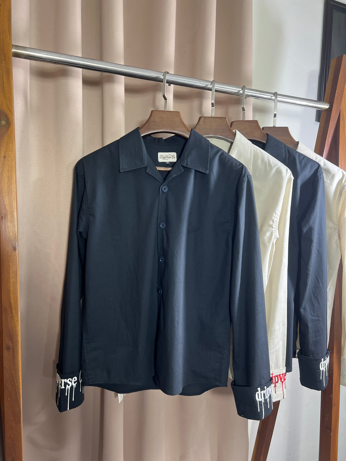 Hand Crafted Full Sleeve Shirt (Dark Navy)